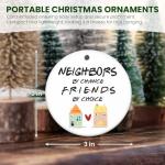 TEEZWONDER Neighbor Gifts Ceramic Christmas Ornaments