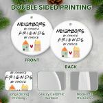 TEEZWONDER Neighbor Gifts Ceramic Christmas Ornaments