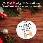 TEEZWONDER Neighbor Gifts Ceramic Christmas Ornaments