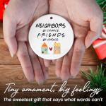 TEEZWONDER Neighbor Gifts Ceramic Christmas Ornaments