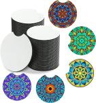 50 Pack Sublimation Cup Coaster Blanks 2.75 Inch