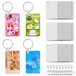 Beclumas 10 Pack Metal Sublimation Keychain Blanks