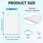 Beclumas 10 Pack Metal Sublimation Keychain Blanks