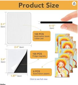 Personalized 6x8cm Sublimation Magnet Blanks