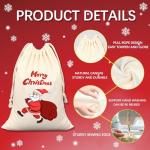 10PCS Sublimation drawstring bag canvas Heat Press DIY