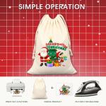 10PCS Sublimation drawstring bag canvas Heat Press DIY