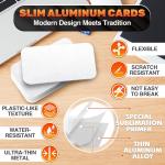 100 Double-Sided Pearl Aluminum Business Card Blanks