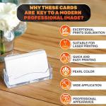 100 Double-Sided Pearl Aluminum Business Card Blanks