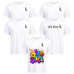 Joyclub 5 Pack White Polyester Sublimation T-Shirts