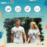 Joyclub 5 Pack White Polyester Sublimation T-Shirts