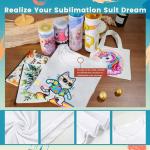 Joyclub 5 Pack White Polyester Sublimation T-Shirts