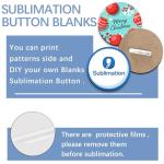20 Pack Blank Sublimation Buttons for DIY Crafts