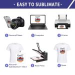 METFUIN Unisex Polyester Sublimation T-Shirts - White