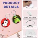240 Pcs Double-Sided Aluminum Sublimation Keychain Blanks