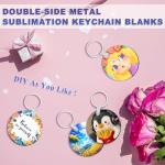 240 Pcs Double-Sided Aluminum Sublimation Keychain Blanks