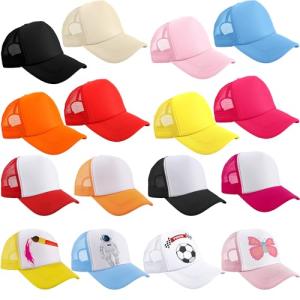 16 Pcs Kids DIY Sublimation Trucker Hats