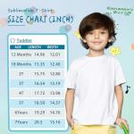 METFUIN Toddler White Sublimation T-Shirt, Short Sleeve