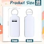 60 Pcs Sublimation Lipstick Holder Keychain Set