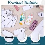 60 Pcs Sublimation Lipstick Holder Keychain Set