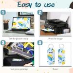 60 Pcs Sublimation Lipstick Holder Keychain Set