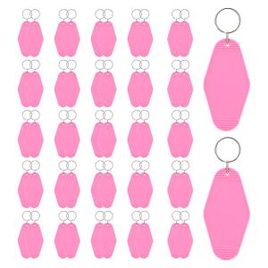 50 Pack Vintage Pink Sublimation Keychain Blanks