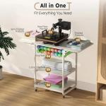 3 Tier Heat Press Table with Vinyl Roll Holder