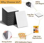 40 Pack Sublimation Blanks with Soft Magnets