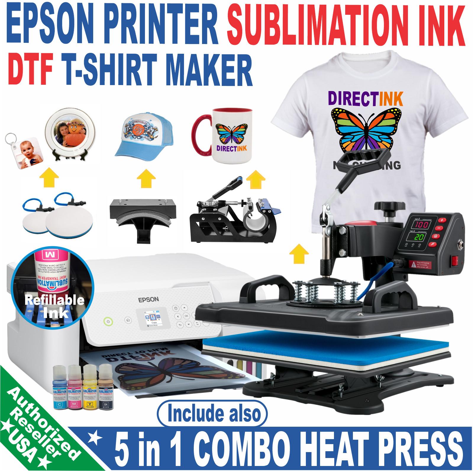 Epson 5-in-1 Sublimation Printer and Heat Press Kit