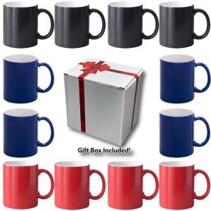 12-Pack 11oz Color-Changing Sublimation Coffee Mugs