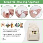135 Pcs Double-Sided Sublimation Keychain Blanks