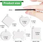 135 Pcs Double-Sided Sublimation Keychain Blanks