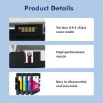 QUEENPRINT High speed printing Upgraded SG500 SG1000 Sublimation Ink Cartridges 4-Pack – 40ml Large Capacity Each, Compatible with Sawgrass SG500 SG1000 – SG500/1000 Ink Cartridge