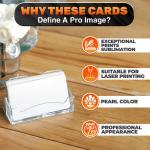 Pearl Color 150 Pcs Sublimation Blanks 3.4x 2.1 x0.0095 inch Double Sided