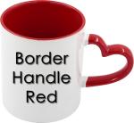12pcs Sublimation Coffee Mugs Blanks, 11oz Heart Handle Two Tone Color, RED ONLY
