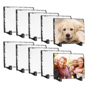 10 Pack Sublimation Rectangular Slate Photo Frames