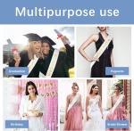 15 White Satin Sashes for Sublimation Printing