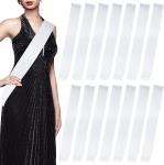 15 White Satin Sashes for Sublimation Printing