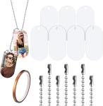 30 Sublimation Blank Dog Tags Set with Aluminum
