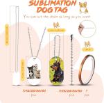 30 Sublimation Blank Dog Tags Set with Aluminum