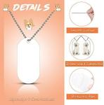 30 Sublimation Blank Dog Tags Set with Aluminum