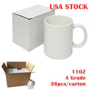 11oz White Ceramic Sublimation Mug Blanks - 36pcs
