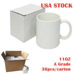 11oz White Ceramic Sublimation Mug Blanks - 36pcs