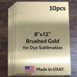 Brushed Gold Aluminum Sublimation Blanks 10 Pack