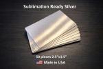 Brushed Silver Aluminum Sublimation Blanks 50 Pack