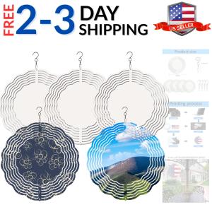 5 Pack 8-Inch Round Sublimation Wind Spinner Blanks
