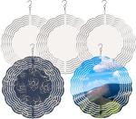 5 Pack 8-Inch Round Sublimation Wind Spinner Blanks