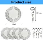 5 Pack 8-Inch Round Sublimation Wind Spinner Blanks