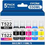 Epson 522 EcoTank Ink Refill Bottles – 5 Pack