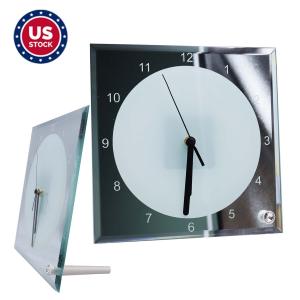 20-Pack 7.8" Sublimation Glass Photo Frame Clocks
