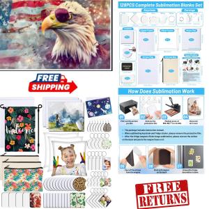 128-Piece Sublimation Blanks Crafting Kit